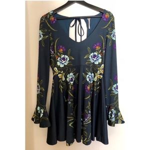 Free People Bell Sleeve Mini-Dress S/P